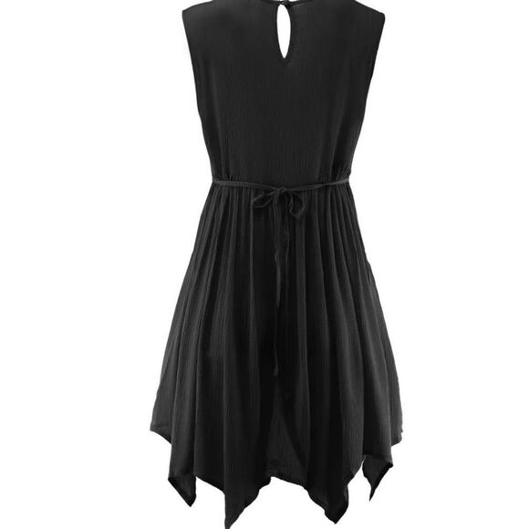 ❤️Kori America Crochet Lace Detail Handkerchief Hem Summer Mini Dress Size Lg - Picture 10 of 10